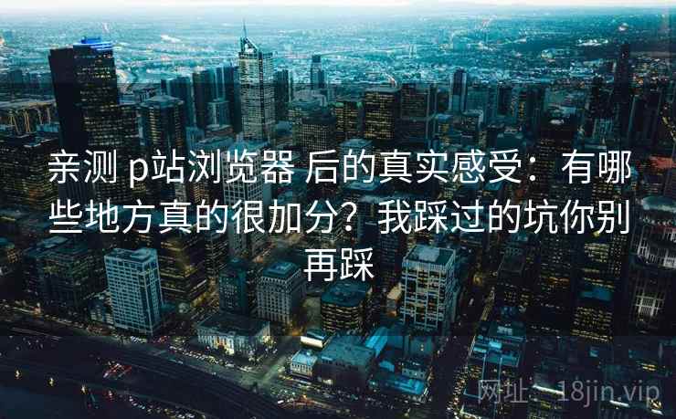 亲测 p站浏览器 后的真实感受：有哪些地方真的很加分？我踩过的坑你别再踩