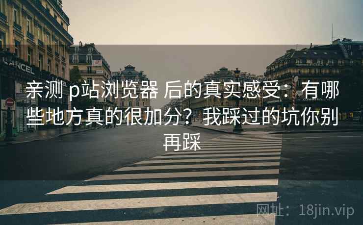 亲测 p站浏览器 后的真实感受：有哪些地方真的很加分？我踩过的坑你别再踩
