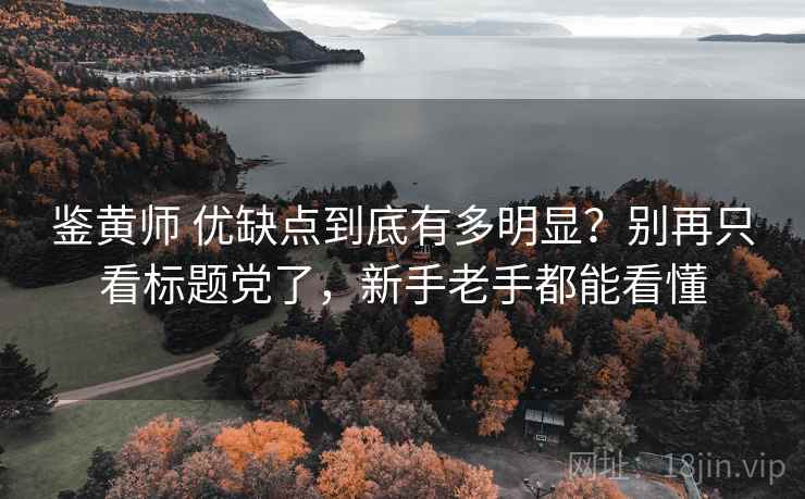 鉴黄师 优缺点到底有多明显？别再只看标题党了，新手老手都能看懂