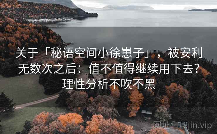 关于「秘语空间小徐崽子」，被安利无数次之后：值不值得继续用下去？理性分析不吹不黑