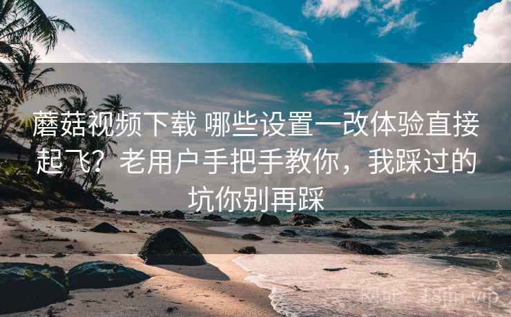 蘑菇视频下载 哪些设置一改体验直接起飞？老用户手把手教你，我踩过的坑你别再踩